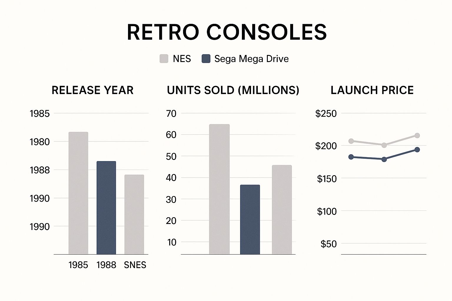 Infographic about best retro game consoles