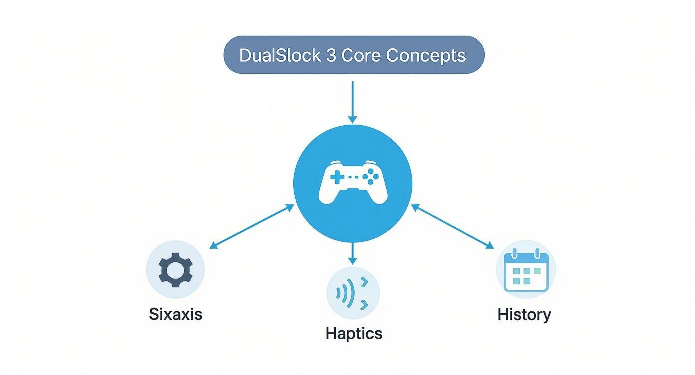 Infographic about dualshock ps3 controller