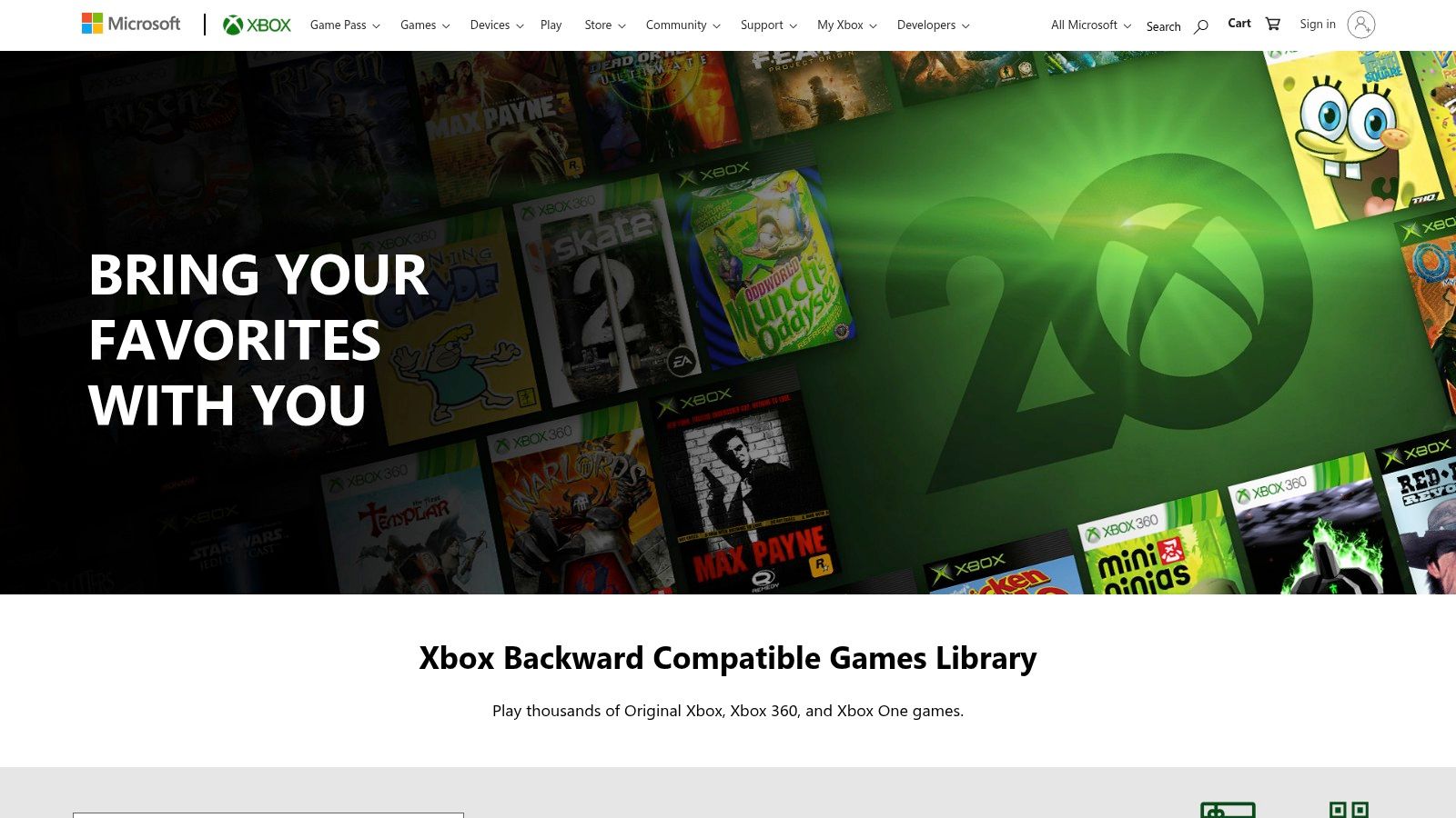 Microsoft Xbox (Backward Compatibility on Xbox.com)
