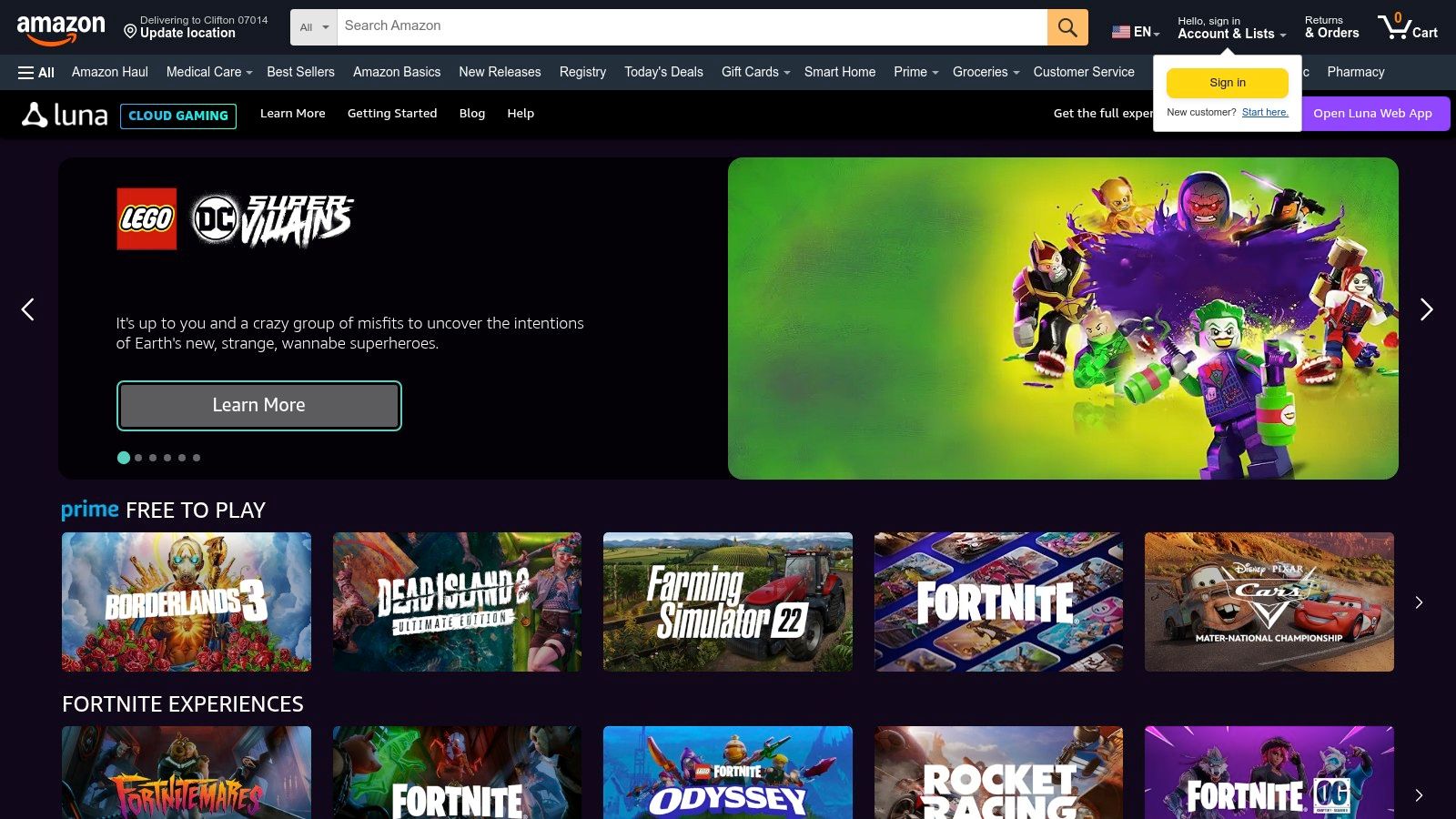 Amazon Luna – Cloud Gaming with Party/Family Focus