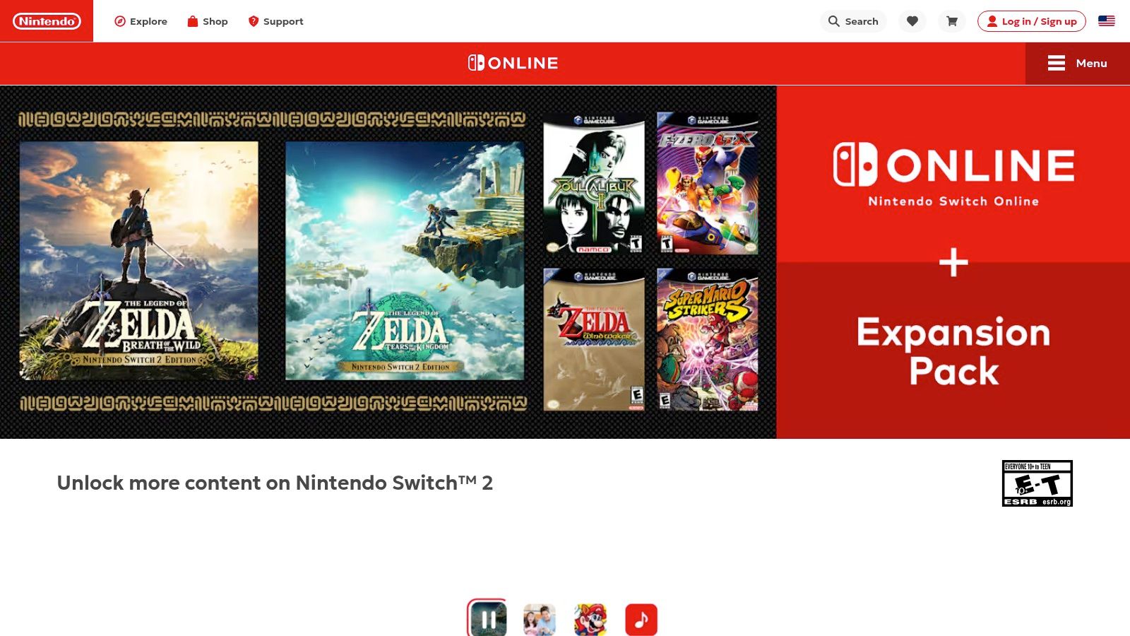Nintendo Switch Online + Expansion Pack
