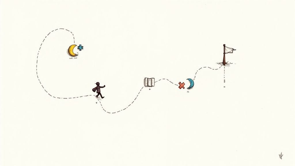 A digital interface showing a character leveling up with a progress bar filling up, representing gamification in learning.