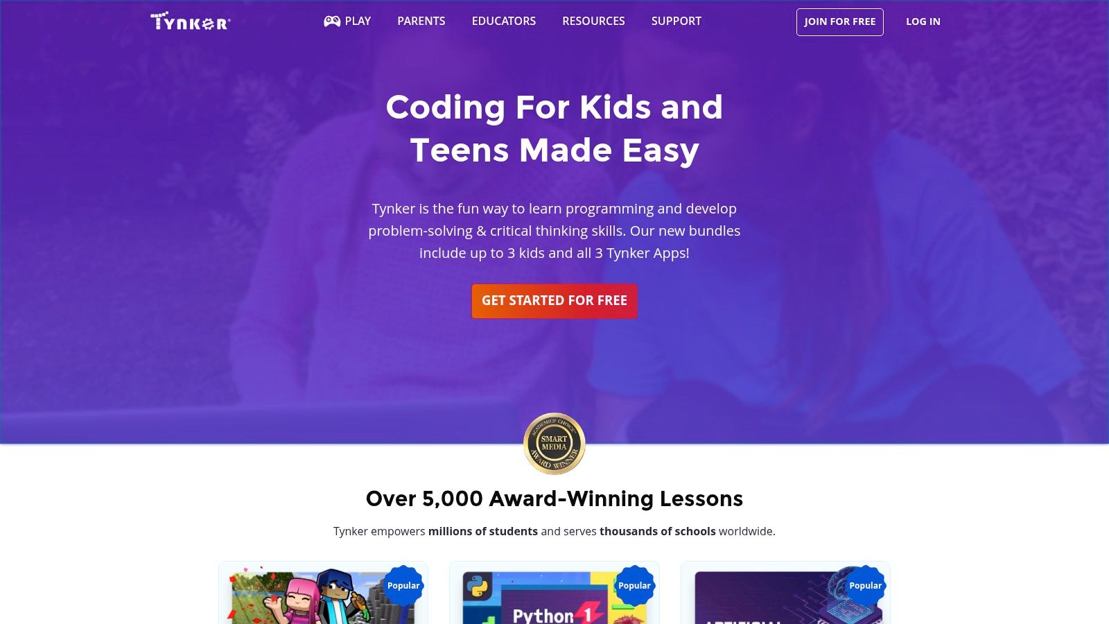 Tynker – Kids coding with AI/ML courses