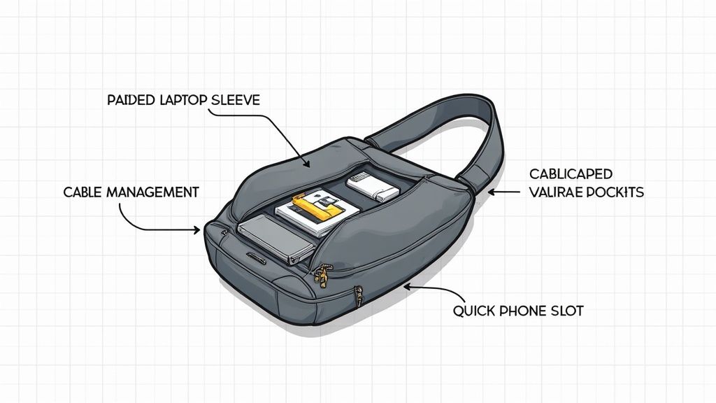 Van Heusen Tech Organizer Sling