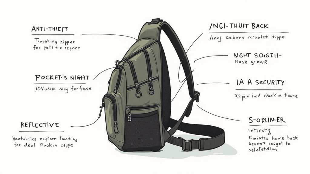 Van Heusen Travel Explorer Sling Pack