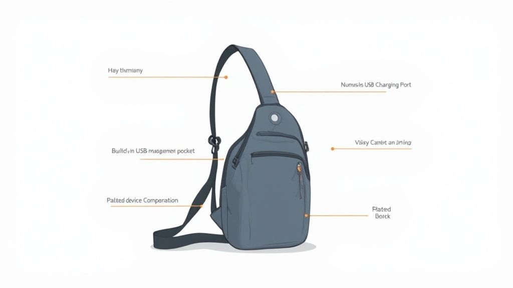 LAVIE TECH Smart Sling Bag