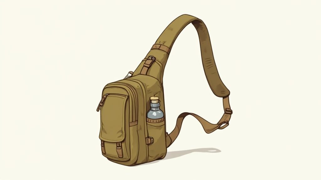 Lino Perros Canvas Sling Bag - Casual Outdoor Series