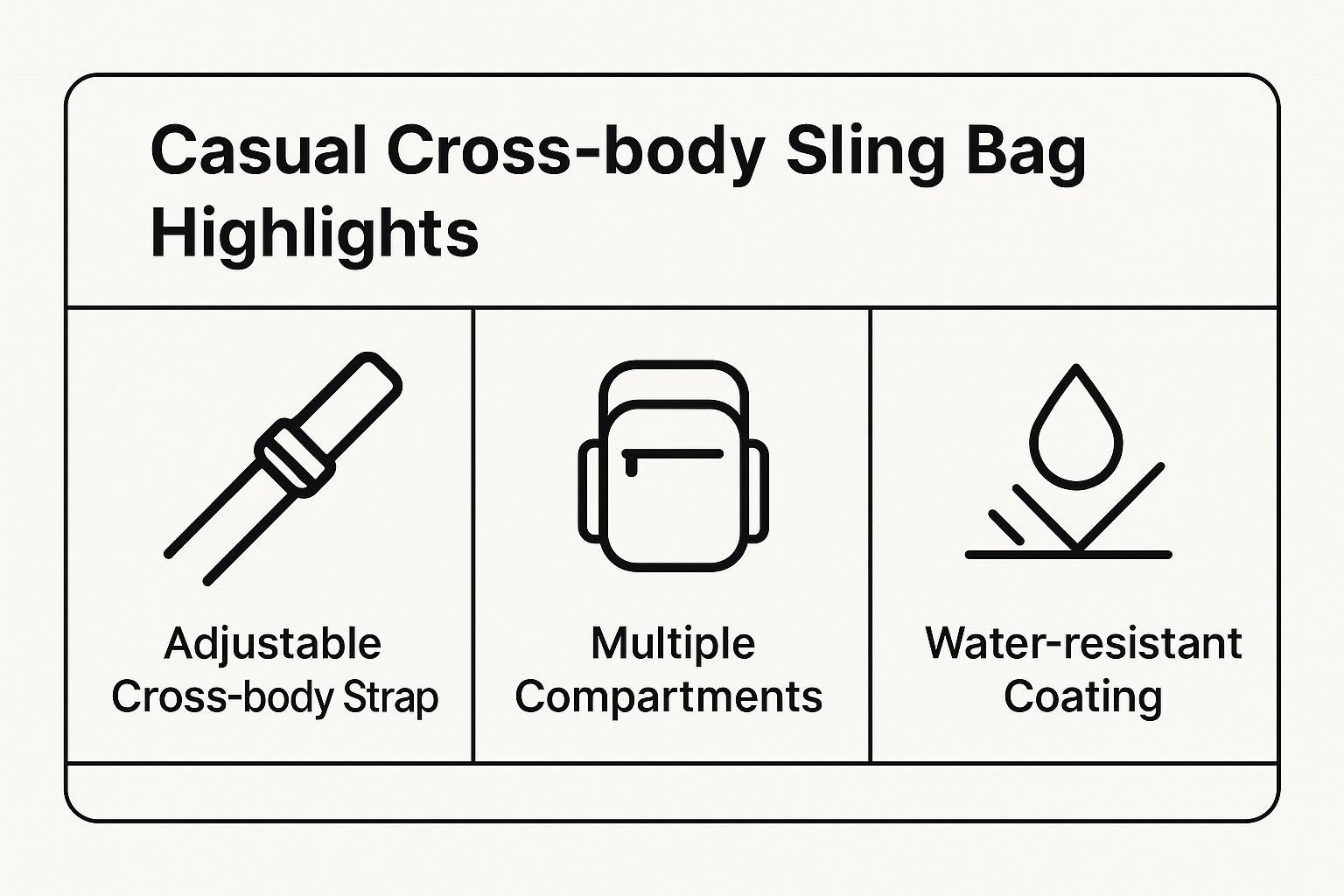 Infographic showing key data about Allen Solly Casual Cross-body Sling Bag