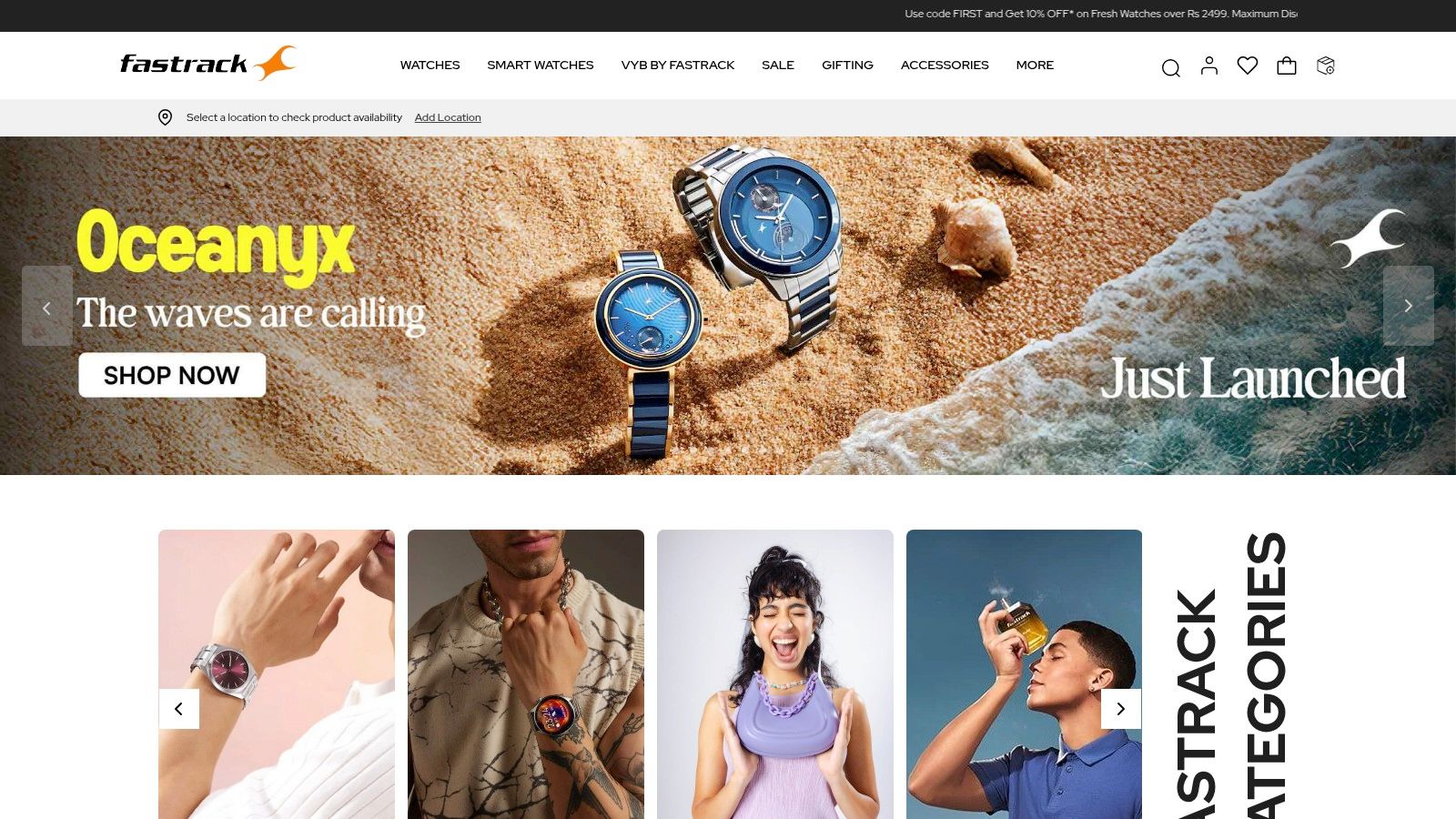 Fastrack Official Website