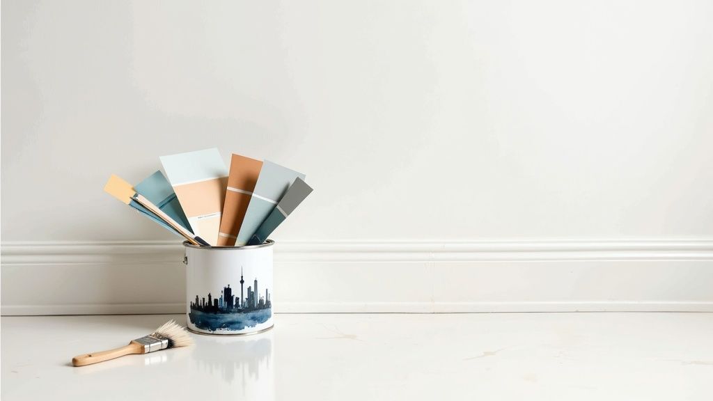A painter applying a fresh coat of white paint to an interior wall, showcasing a home renovation project.