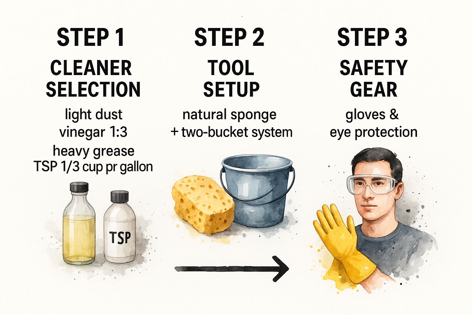 Infographic about clean wall before painting