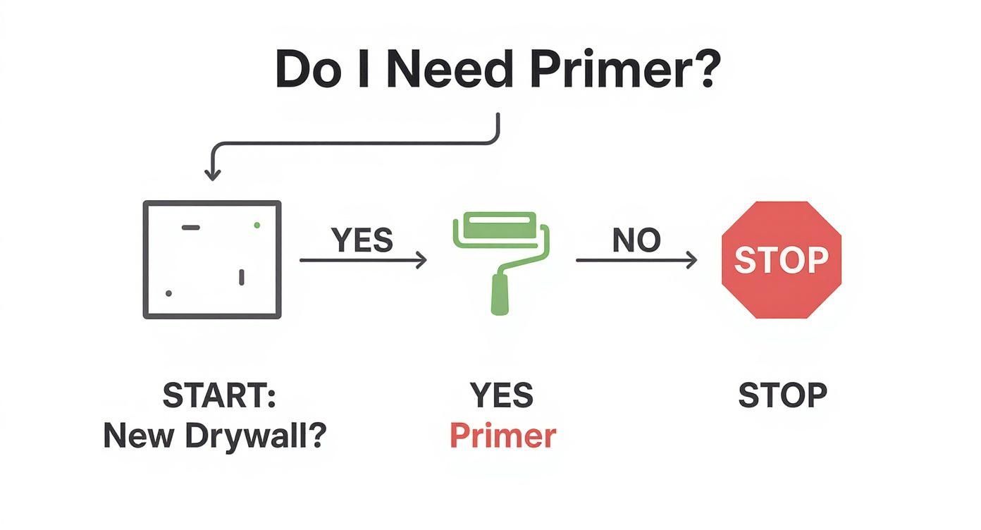 Infographic about best primer for drywall