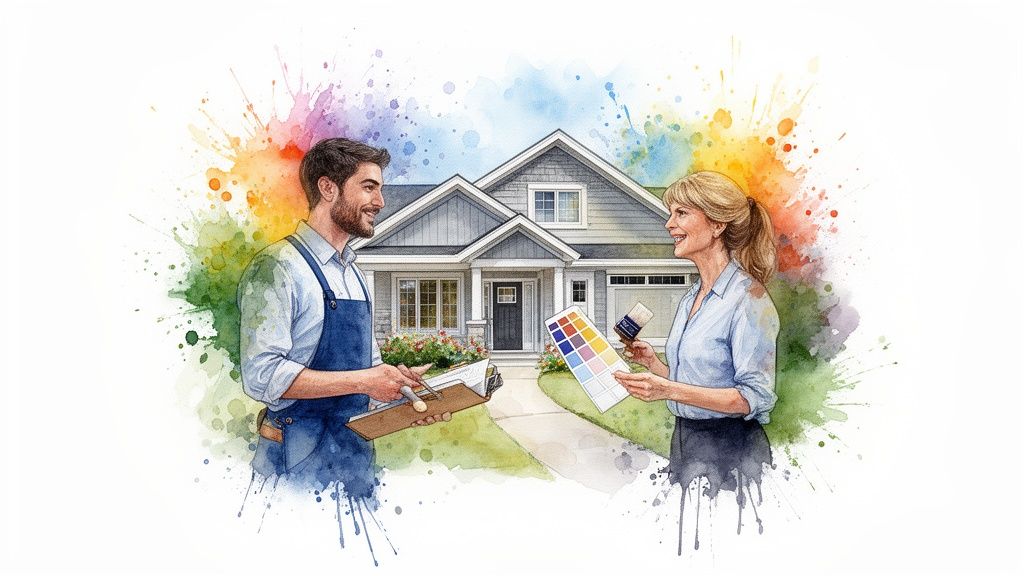 Soca Services paint consultation with a client in Mississauga