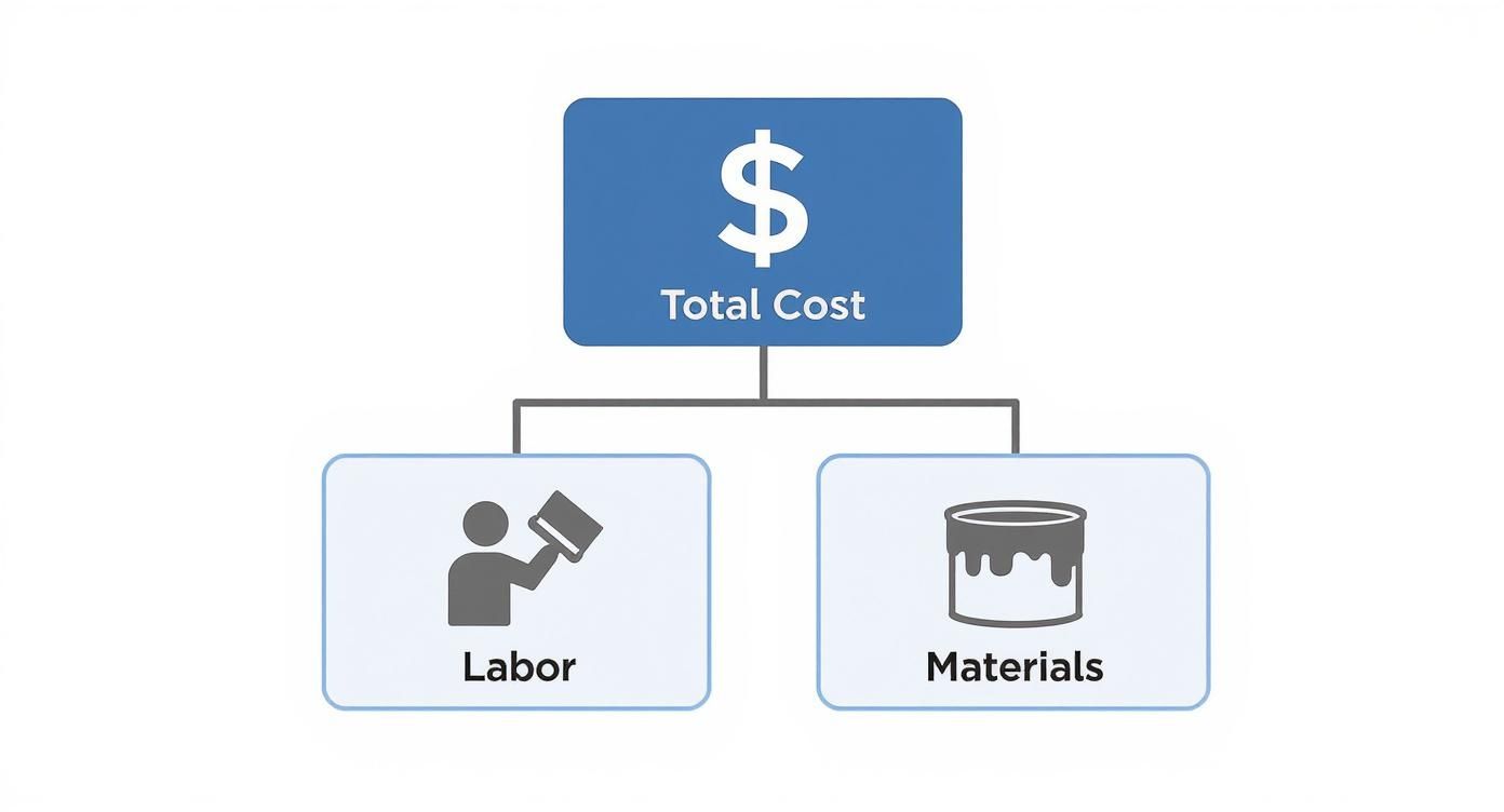 Infographic about cost of house painting interior
