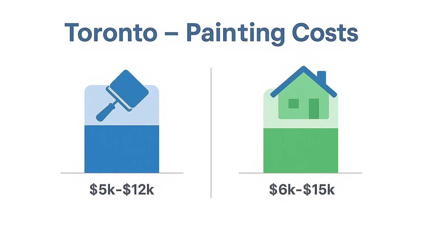 Infographic about house painting prices