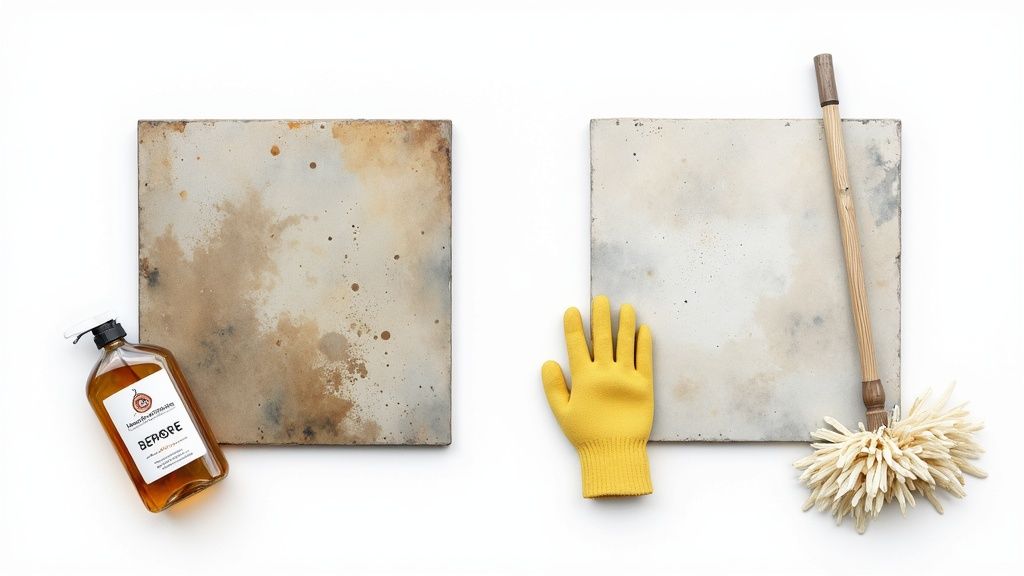 Soca Services concrete floor aftercare example