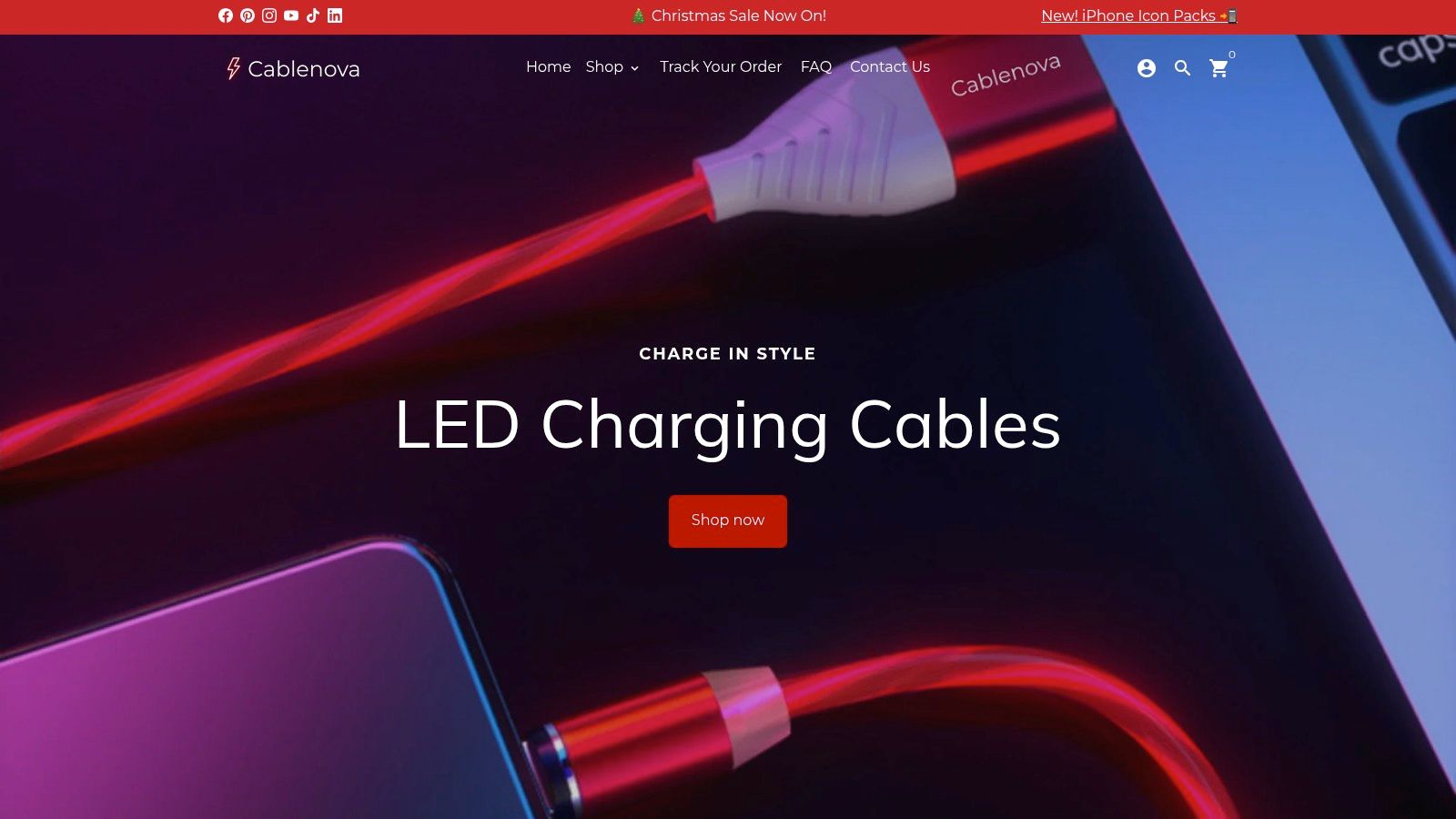 A collection of Cablenova's charging stations and accessories, including models with LED lighting, showcasing their design-focused approach.