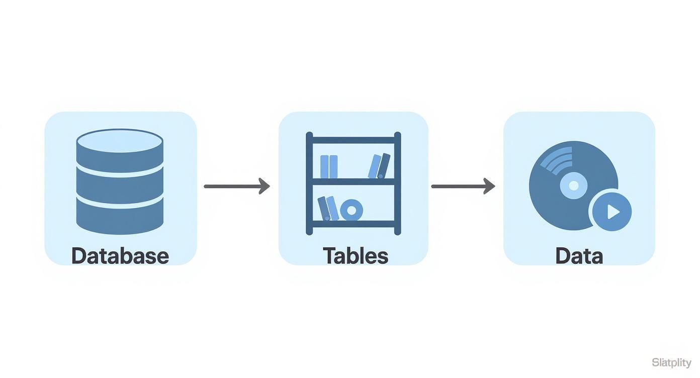 Infographic about what is a relational database
