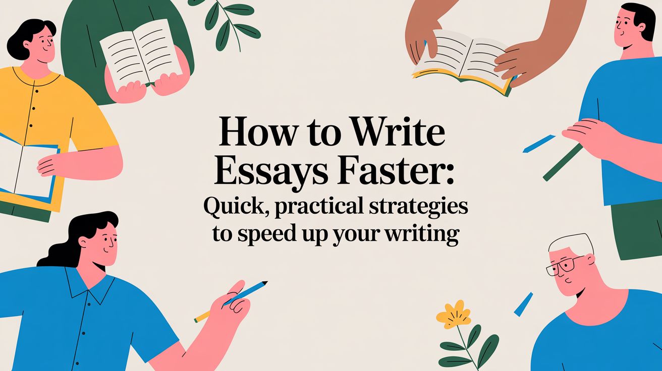 How to write essays faster: Quick, practical strategies to speed up your writing