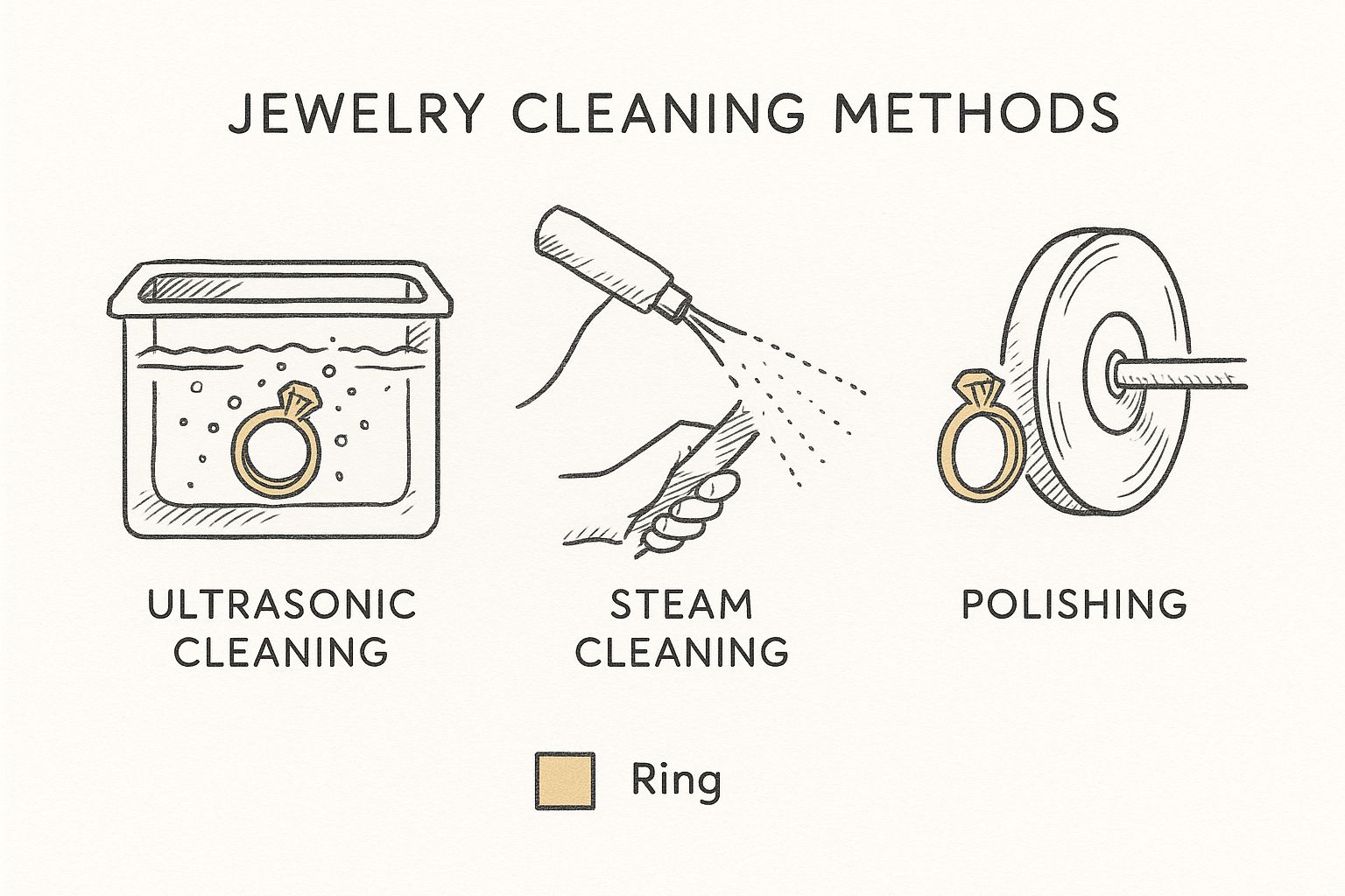 Infographic about jewellery cleaning service near me