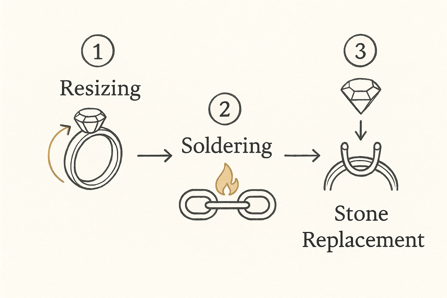 Infographic about jewellery repair hatton garden