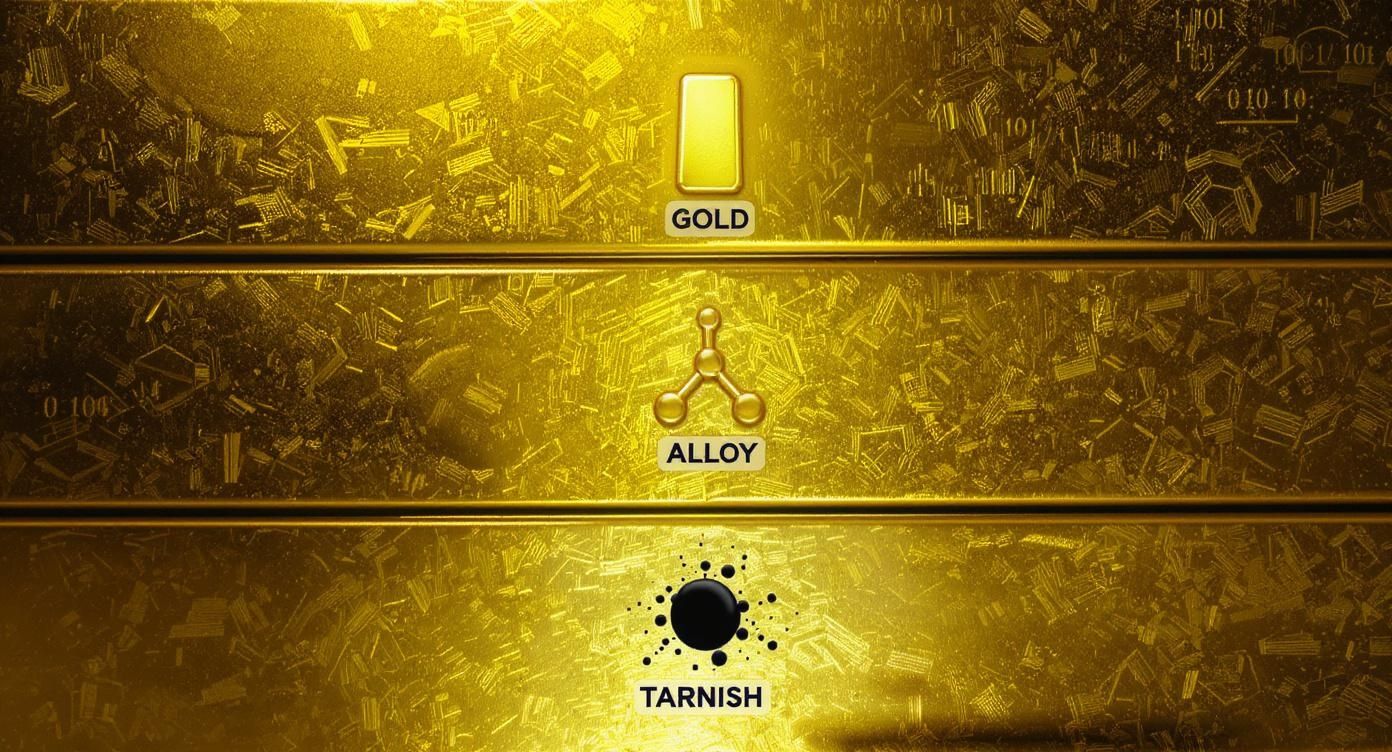 Infographic about tarnishing of gold
