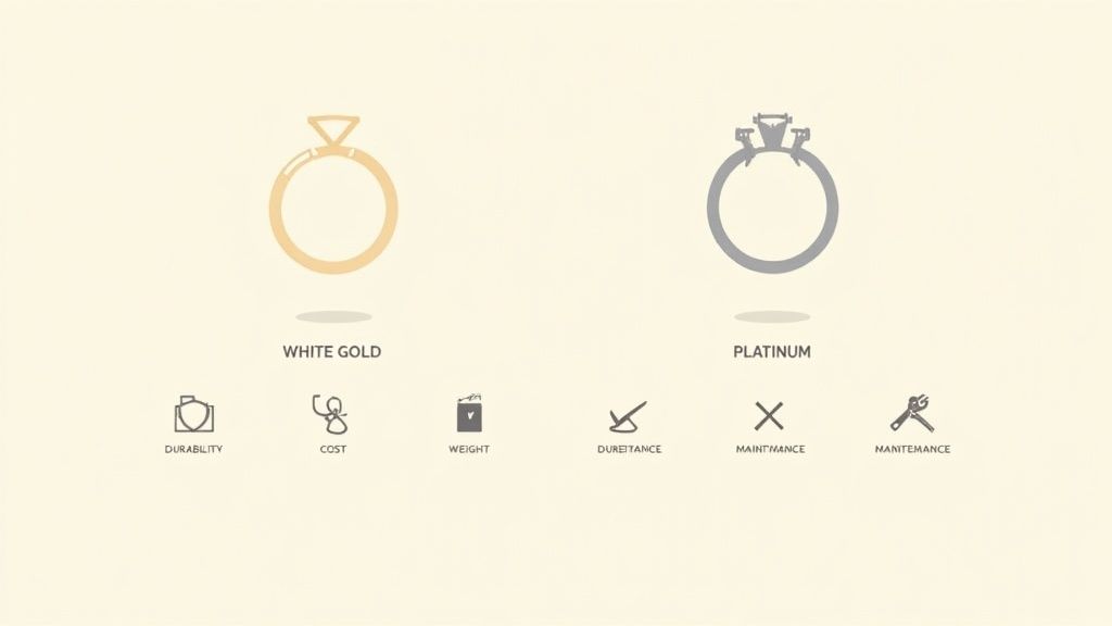 White Gold and Platinum Rings