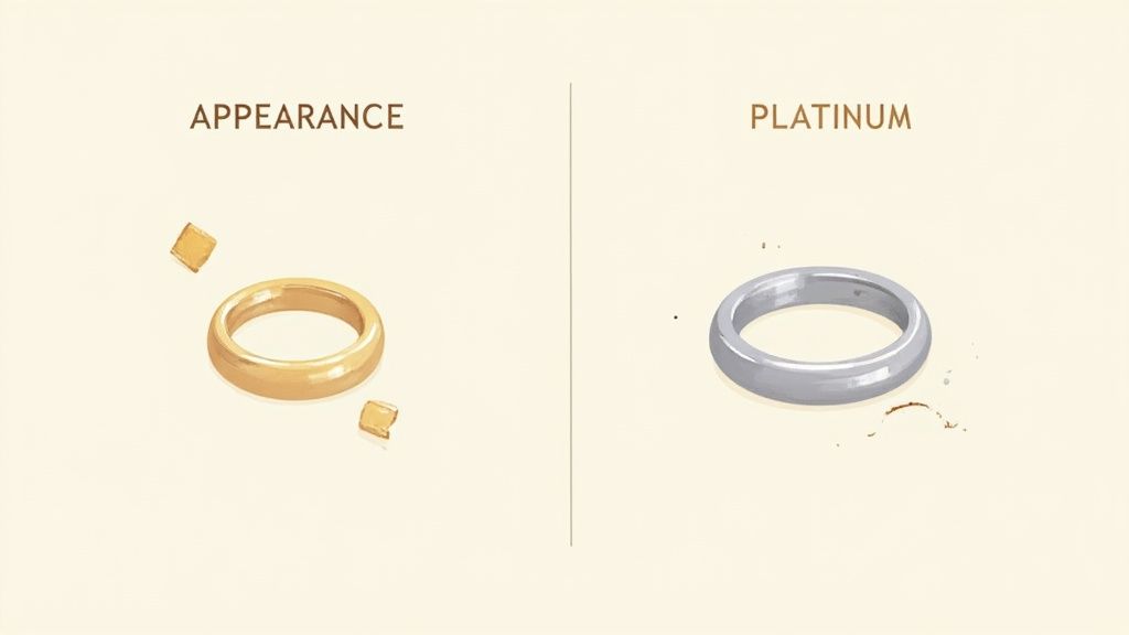 White gold and platinum jewellery