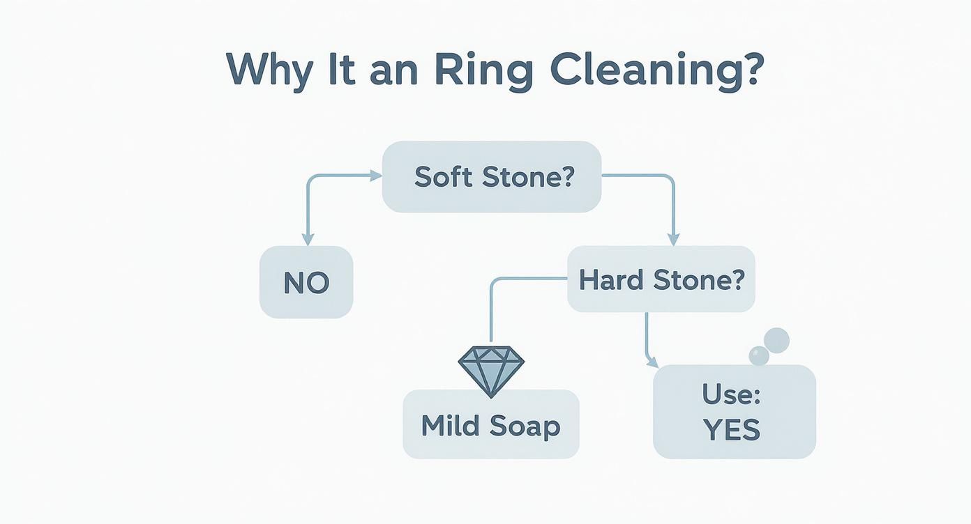 Infographic about cleaning wedding rings