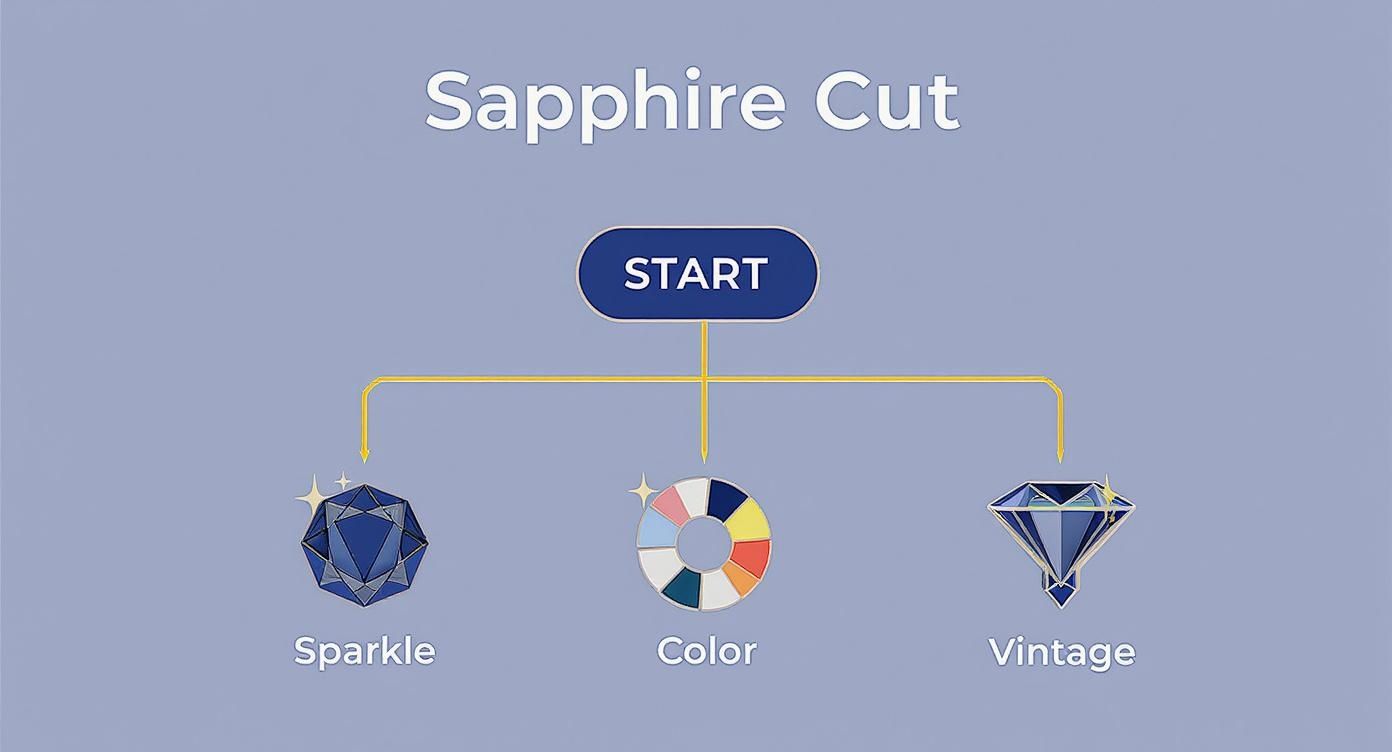 Infographic about sapphire engagement ring