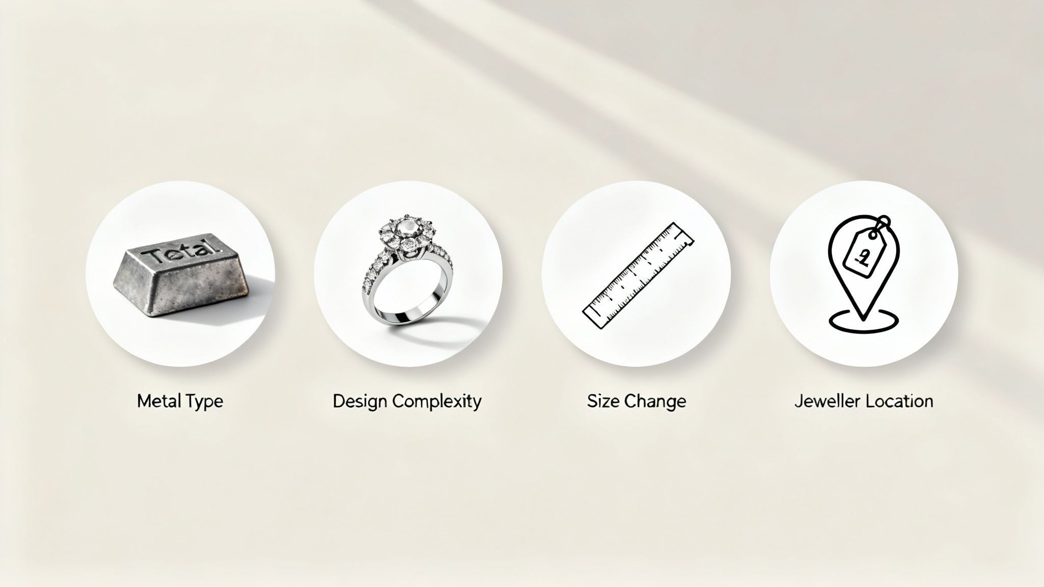 A close-up of a jeweller’s hands working on an intricate gold ring with gemstones, highlighting the complexity of the design.