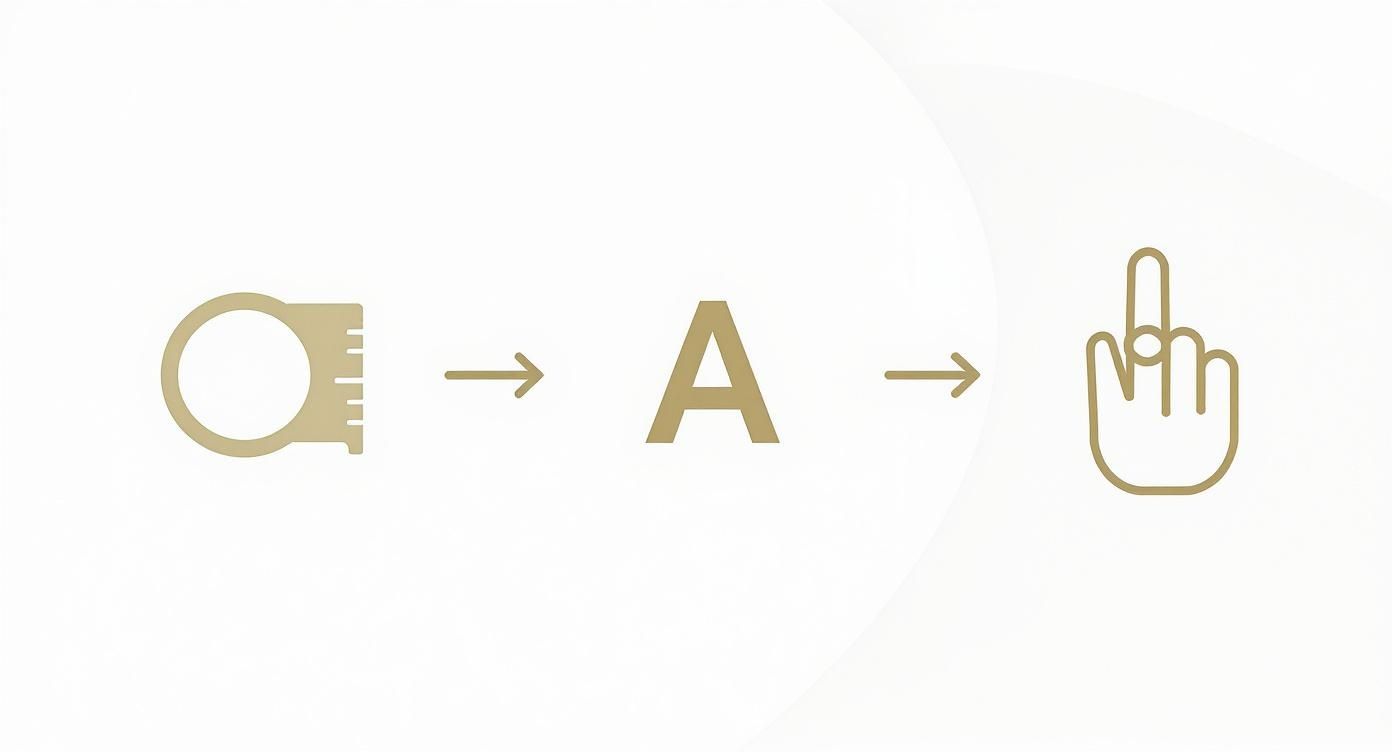 Infographic about how to measure a ring size uk