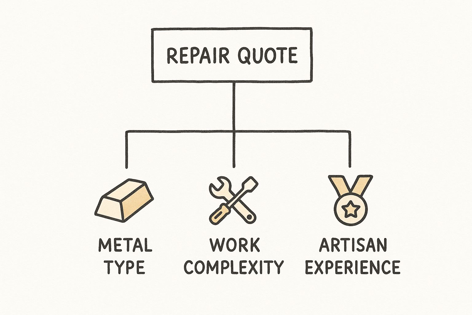 Infographic about jewellery repair price list uk