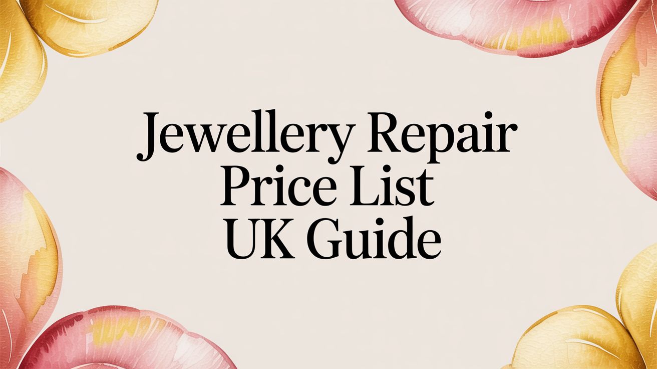 Jewellery Repair Price List UK Guide