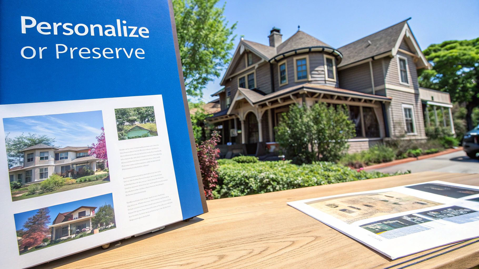 A modern, energy-efficient home with solar panels and large windows, symbolizing savings and low maintenance.
