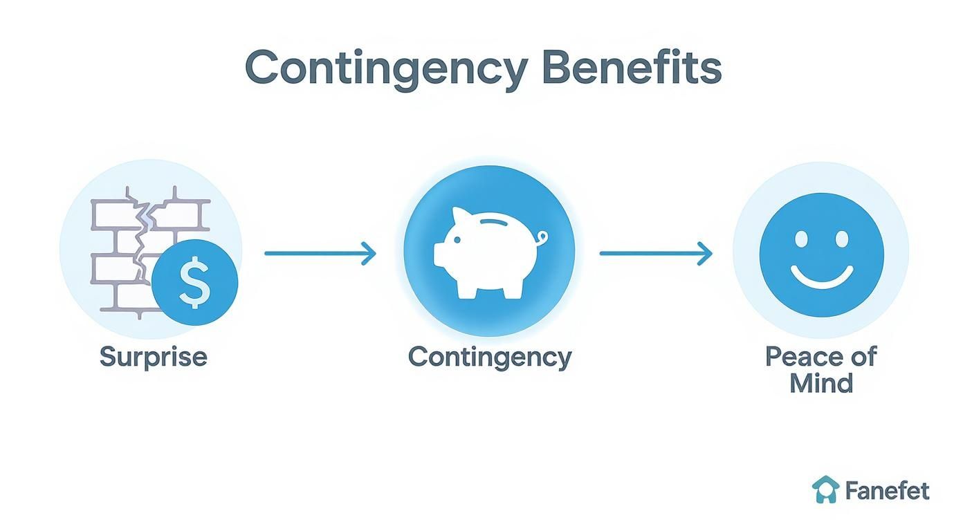 Infographic about what is a construction contingency
