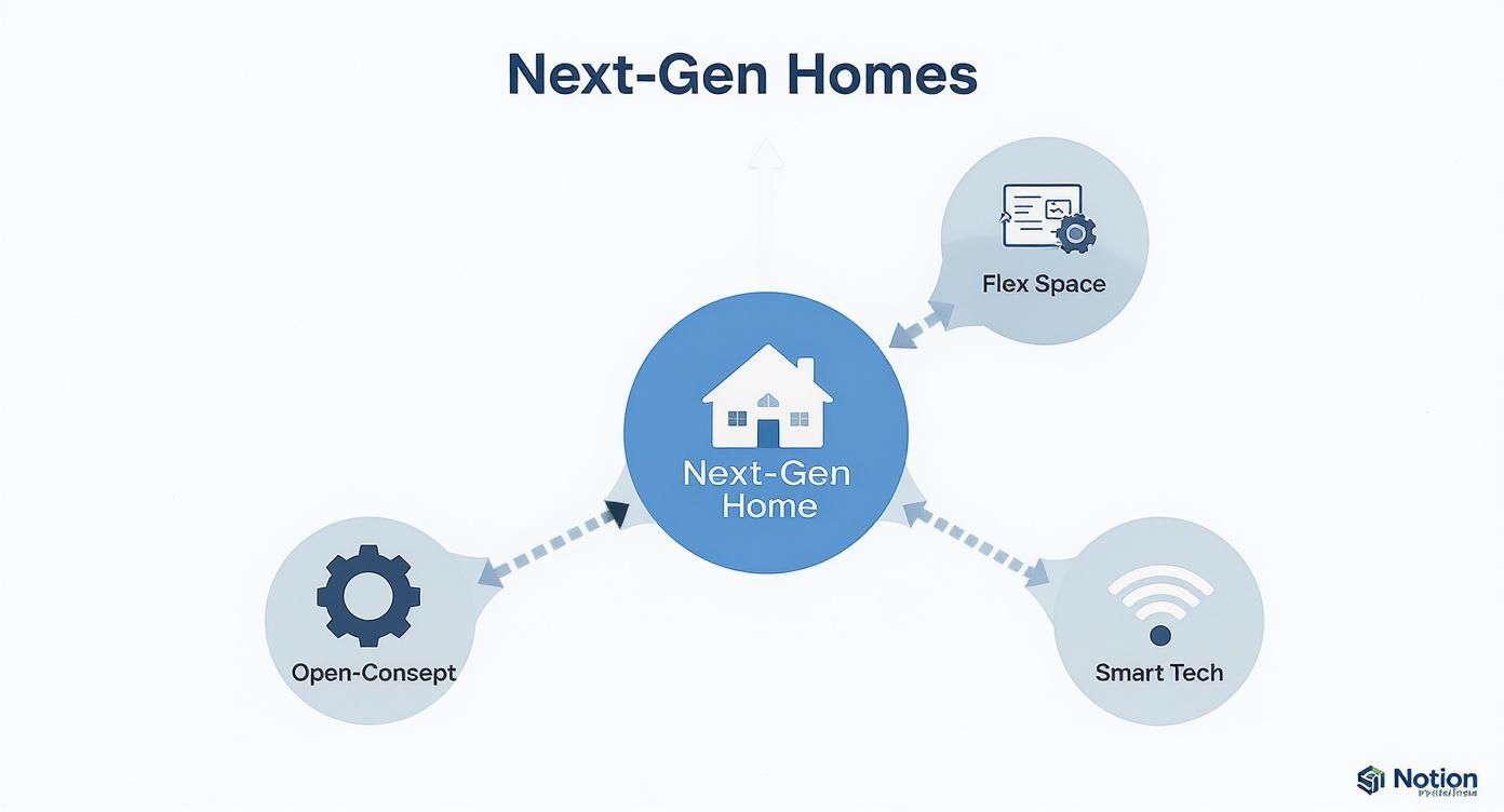 Infographic about next generation homes floor plans