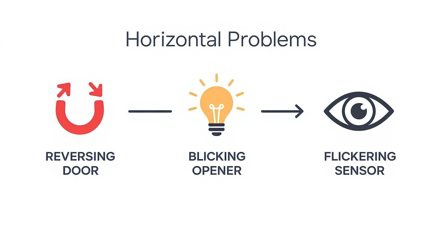 Infographic about how do garage door sensors work