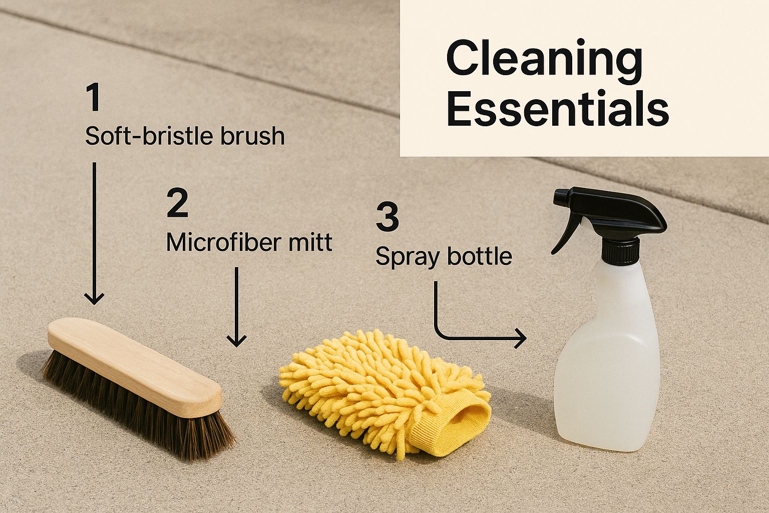 Infographic about how to clean garage doors