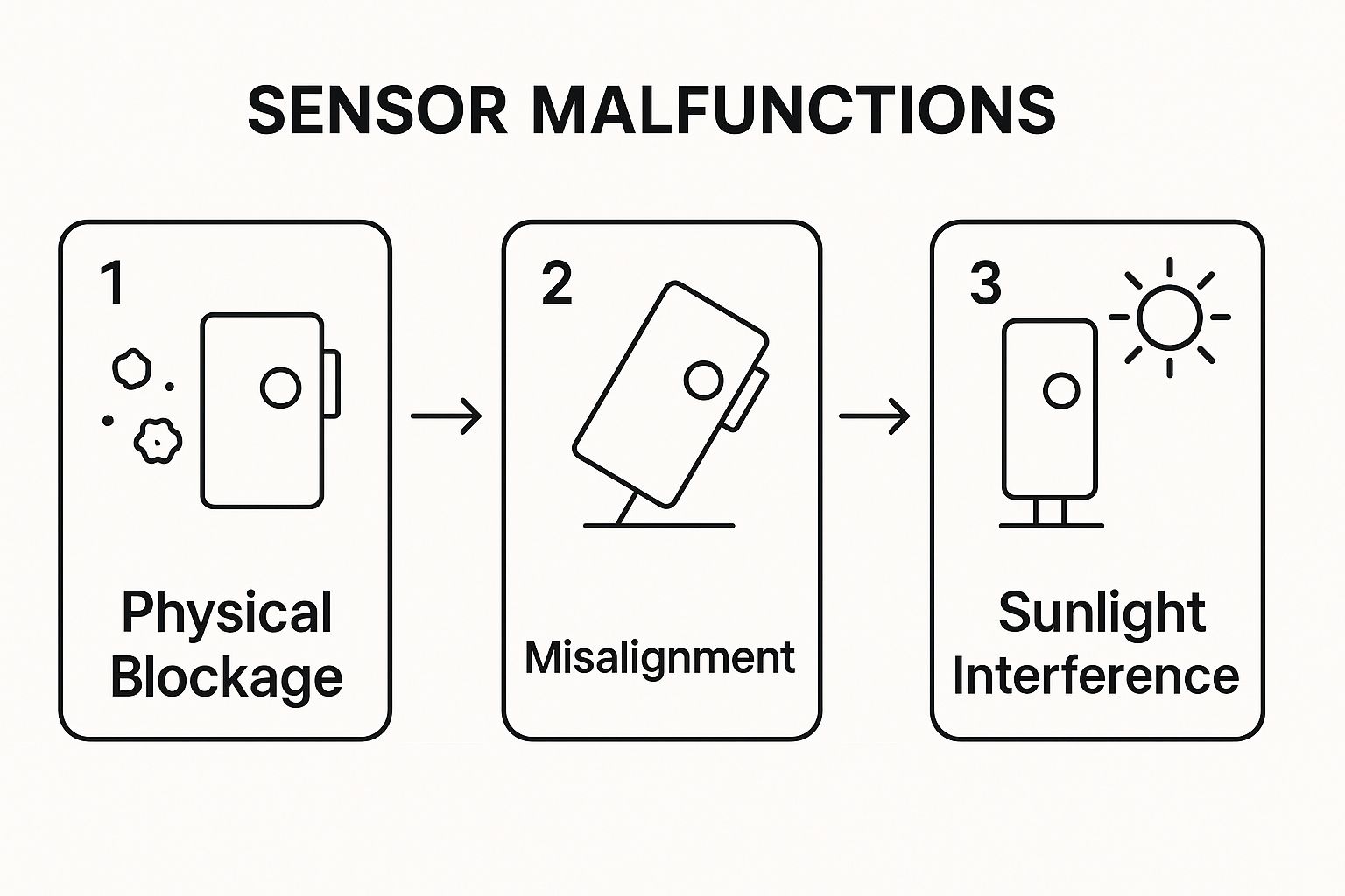 Infographic about garage door eye sensors