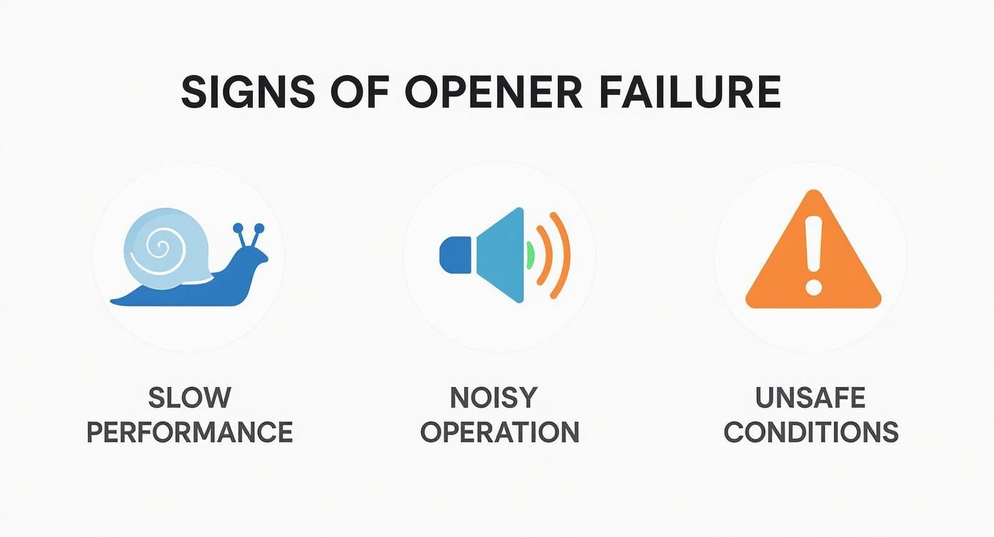 Infographic about garage door opener replacement phoenix