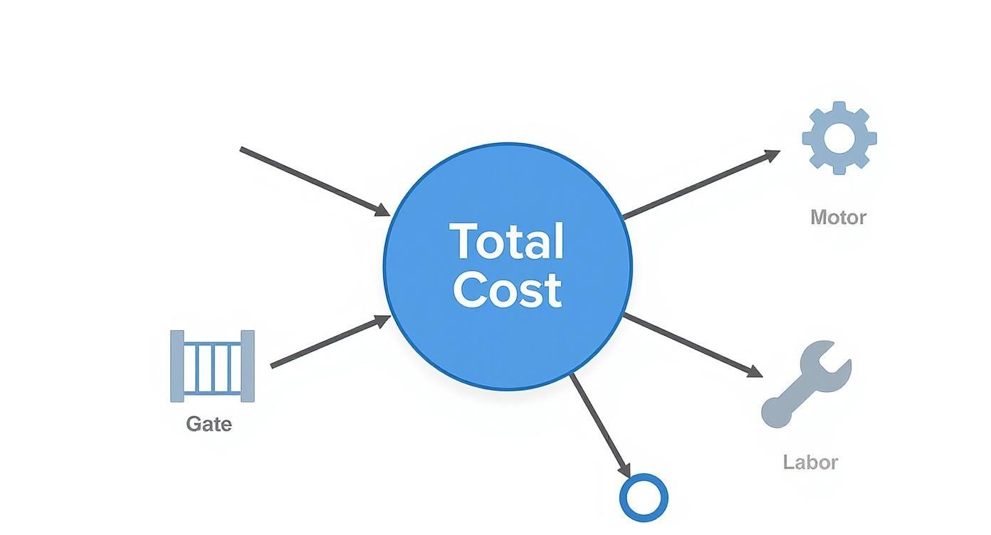Infographic about automatic gate installation cost