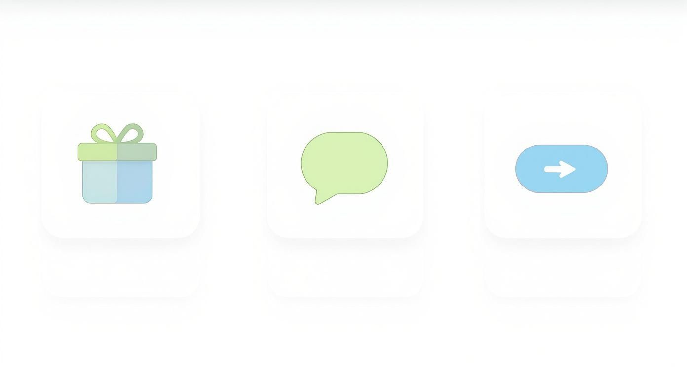 Infographic showing key paywall elements including a value proposition, social proof, and a call-to-action button.