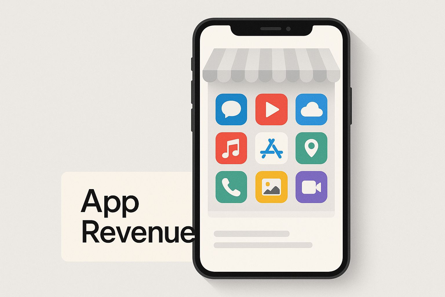 Infographic about revenue from apps
