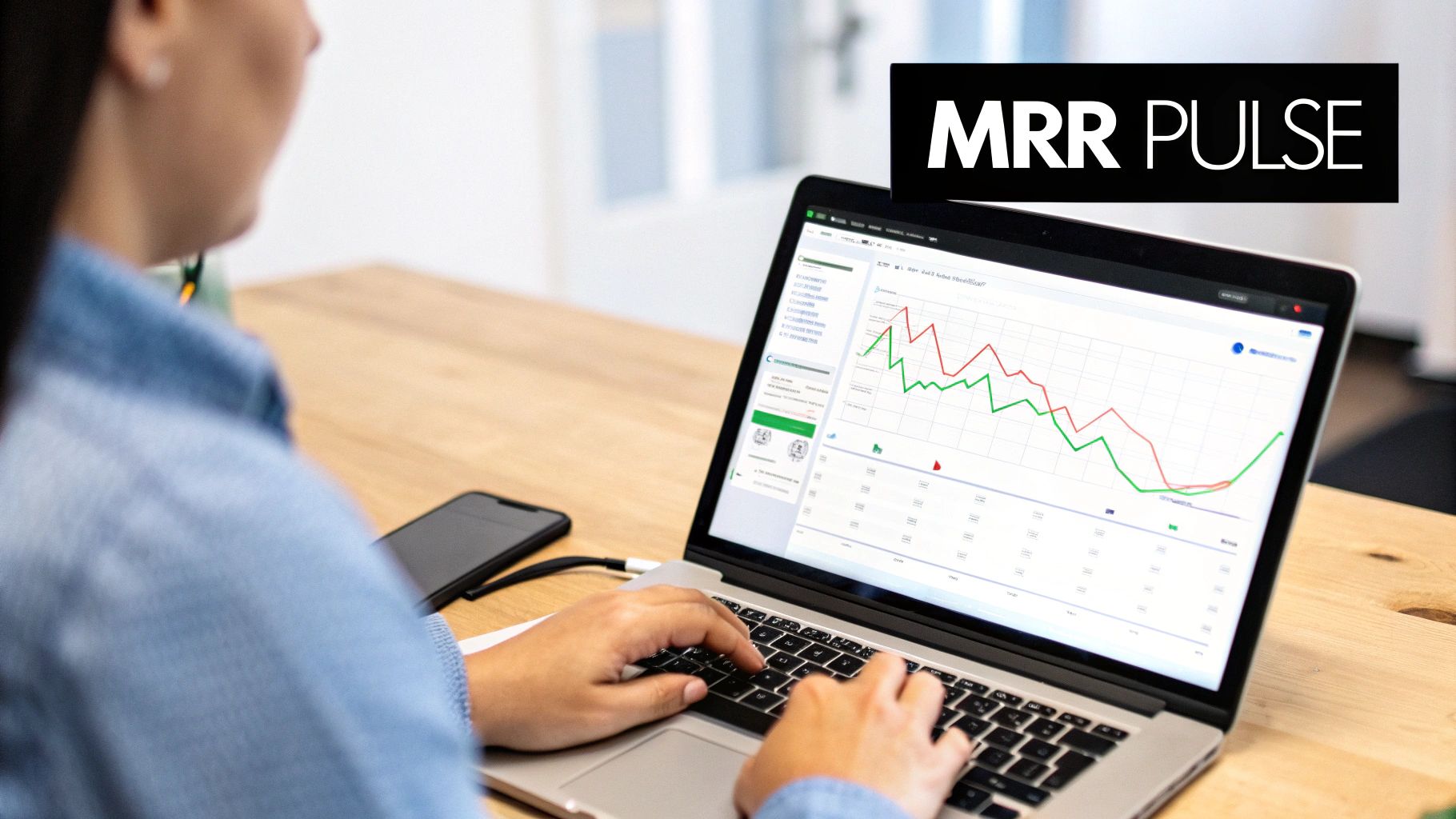 A team of professionals collaborating around a table, analyzing charts and graphs related to business growth.