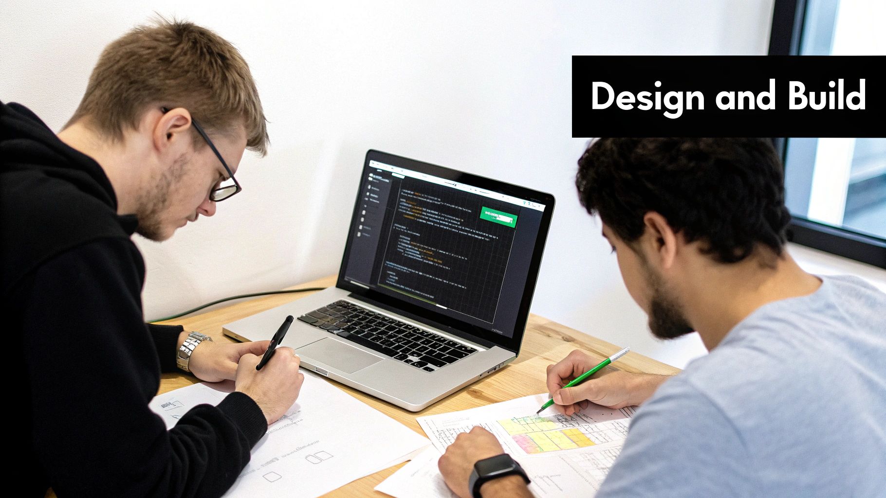 An illustration showing a marketing funnel leading to an app icon, with social media and content icons feeding into it.