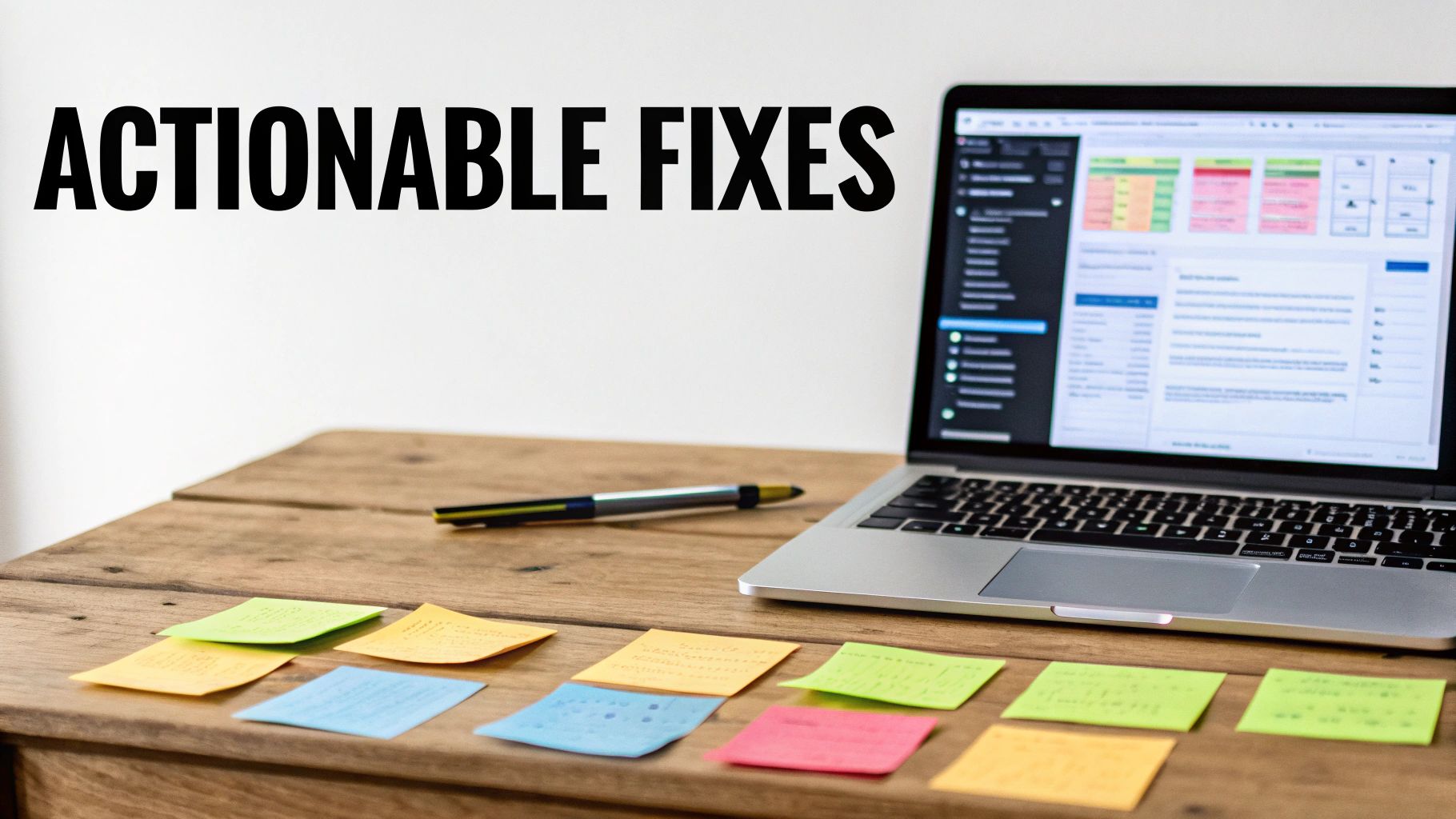 An image showing a collaborative board with sticky notes, representing the analysis of user feedback.