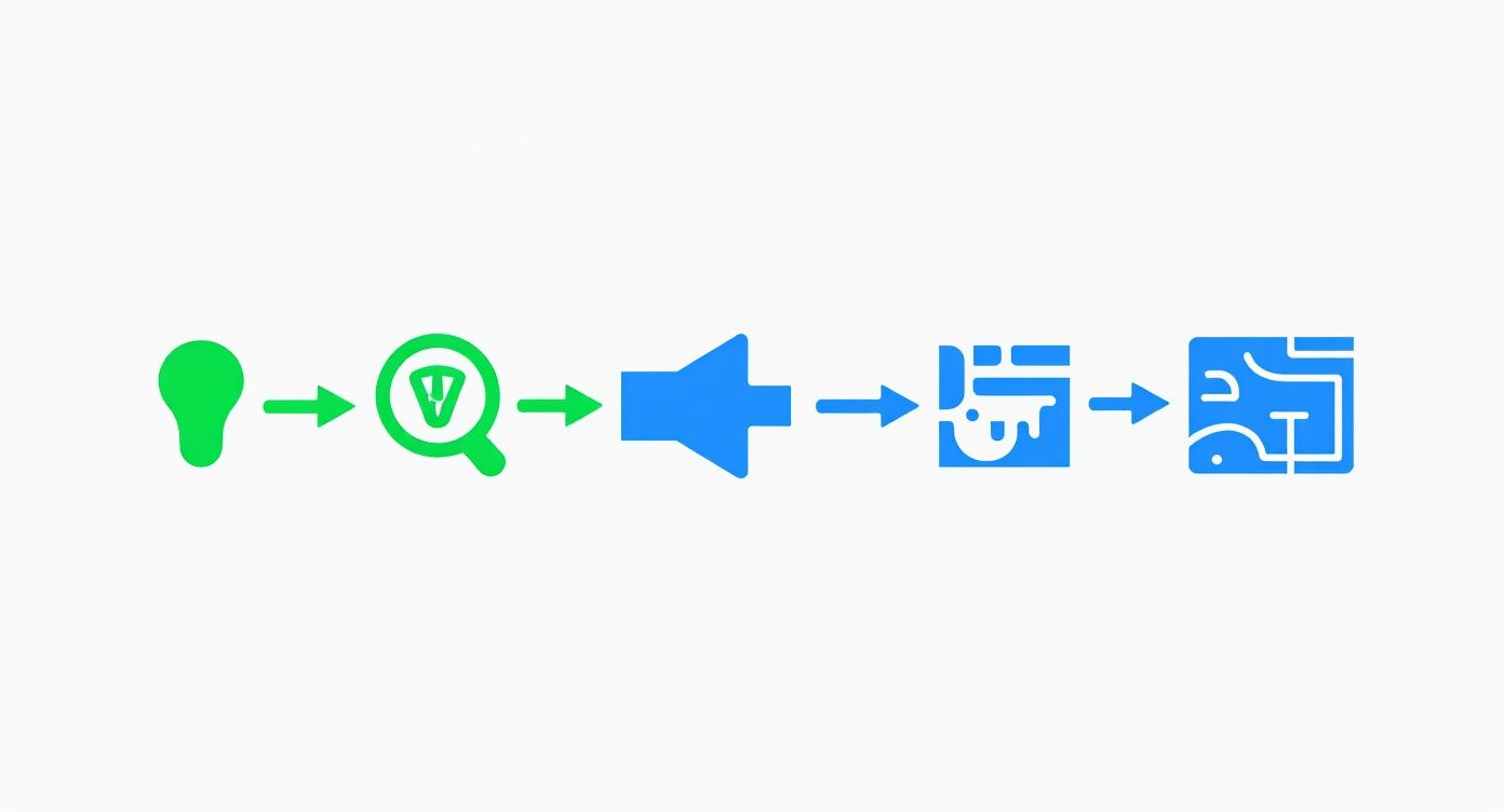 Infographic about how to get an app made