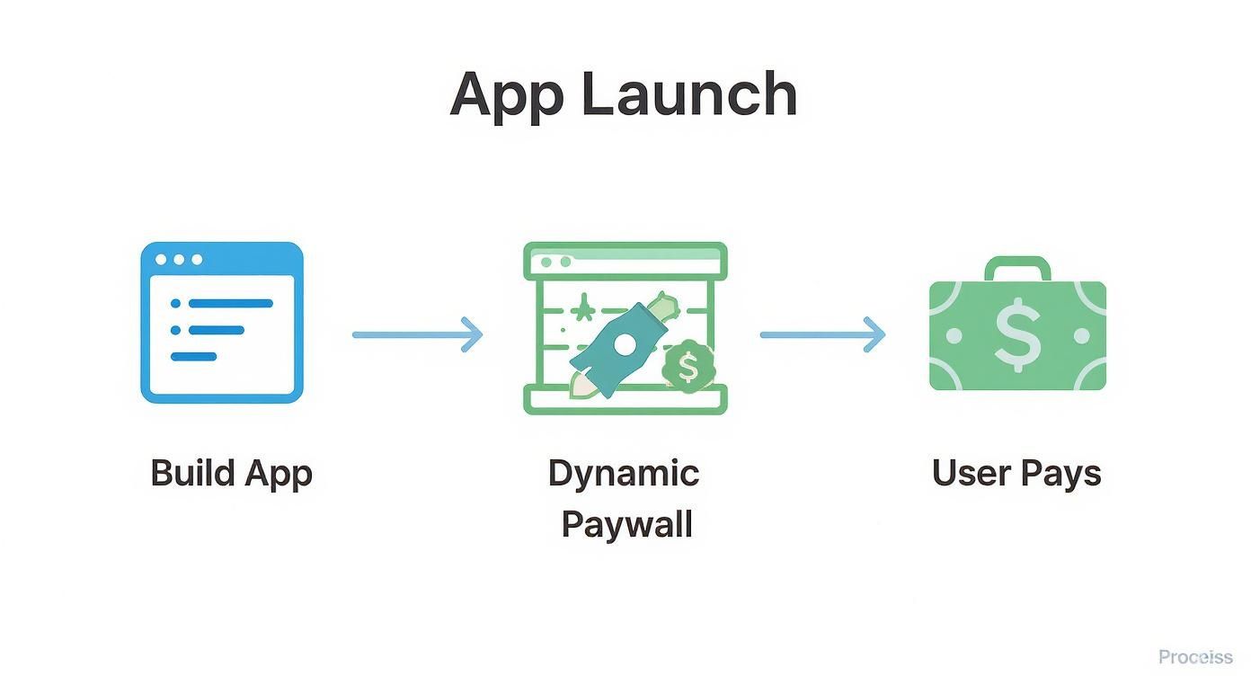 Infographic about launching the app