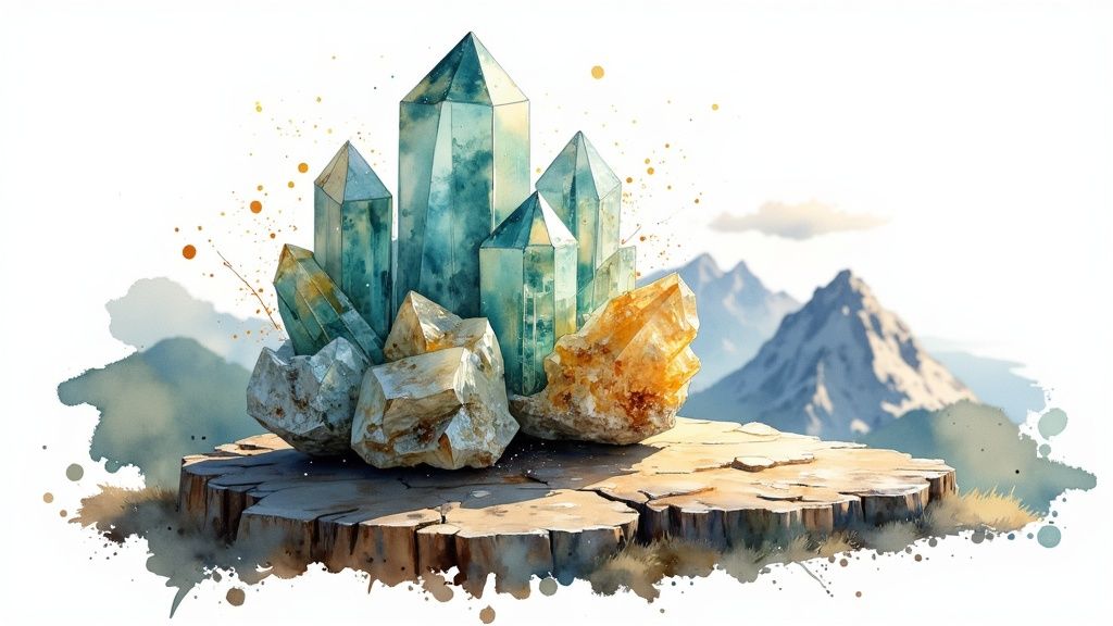 A rockhound digging for gemstones in a mountainous Colorado location.